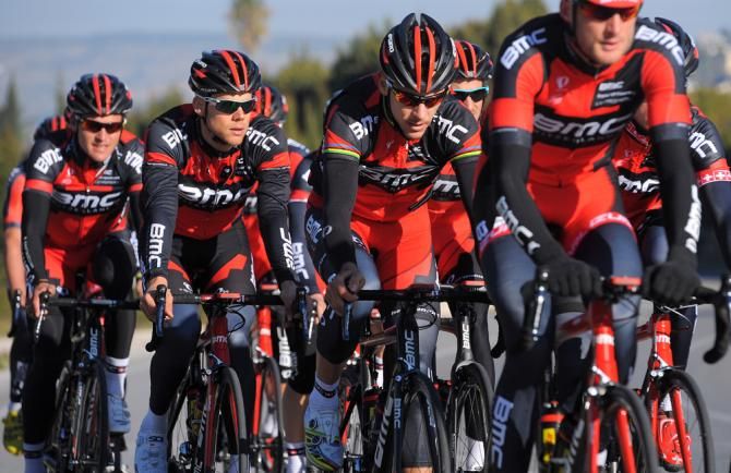 Philippe Gilbert riders in the middle of the group