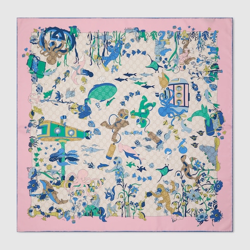 Printed Silk Carr&amp;eacute;