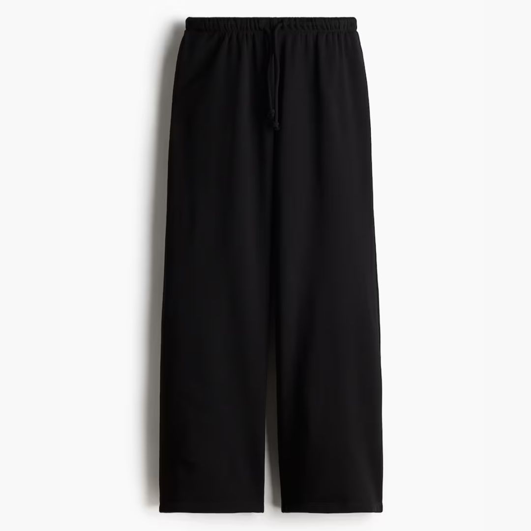 H&M Wide-Leg Black Joggers