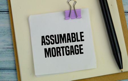 Assumable mortgage concept. Home loan that allows a buyer to take over the seller s existing mortgage, including its terms, interest rate, and remaining balance. Real estate and finance
