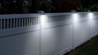 JACKYLED Solar Step Lights attached to fence