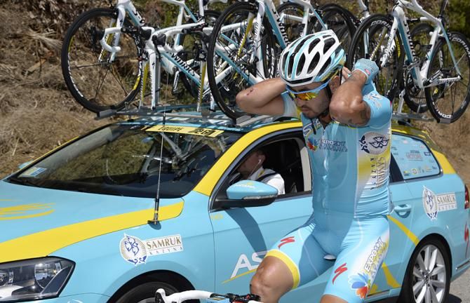 Assan Bazayev (Astana) made the Tour de France despite a training crash two weeks ago