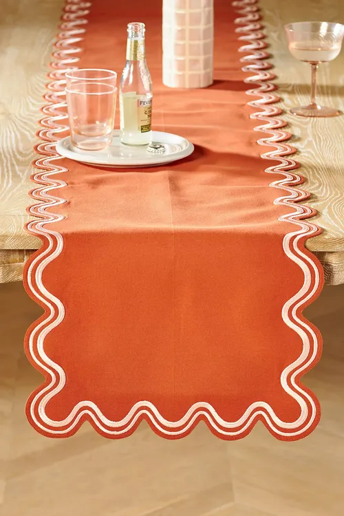 Madeline Embroidered Table Runner