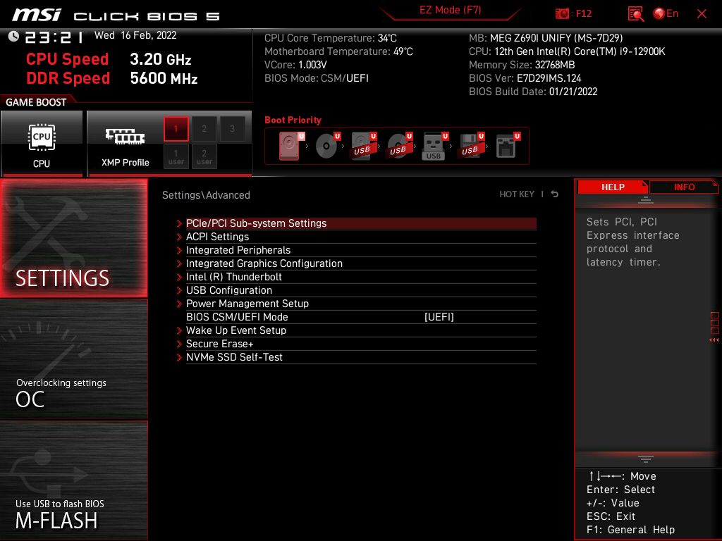 MSI MEG Z690I Unify