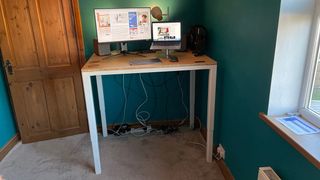 The Nolan standing desk, elevated to 100cm tall.