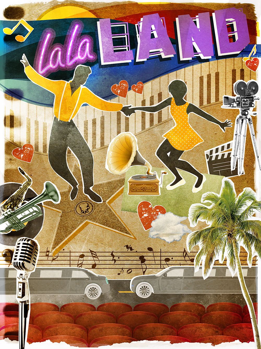 Abbey Katz's La La Land poster pays tribute to Eduardo Paolozzi