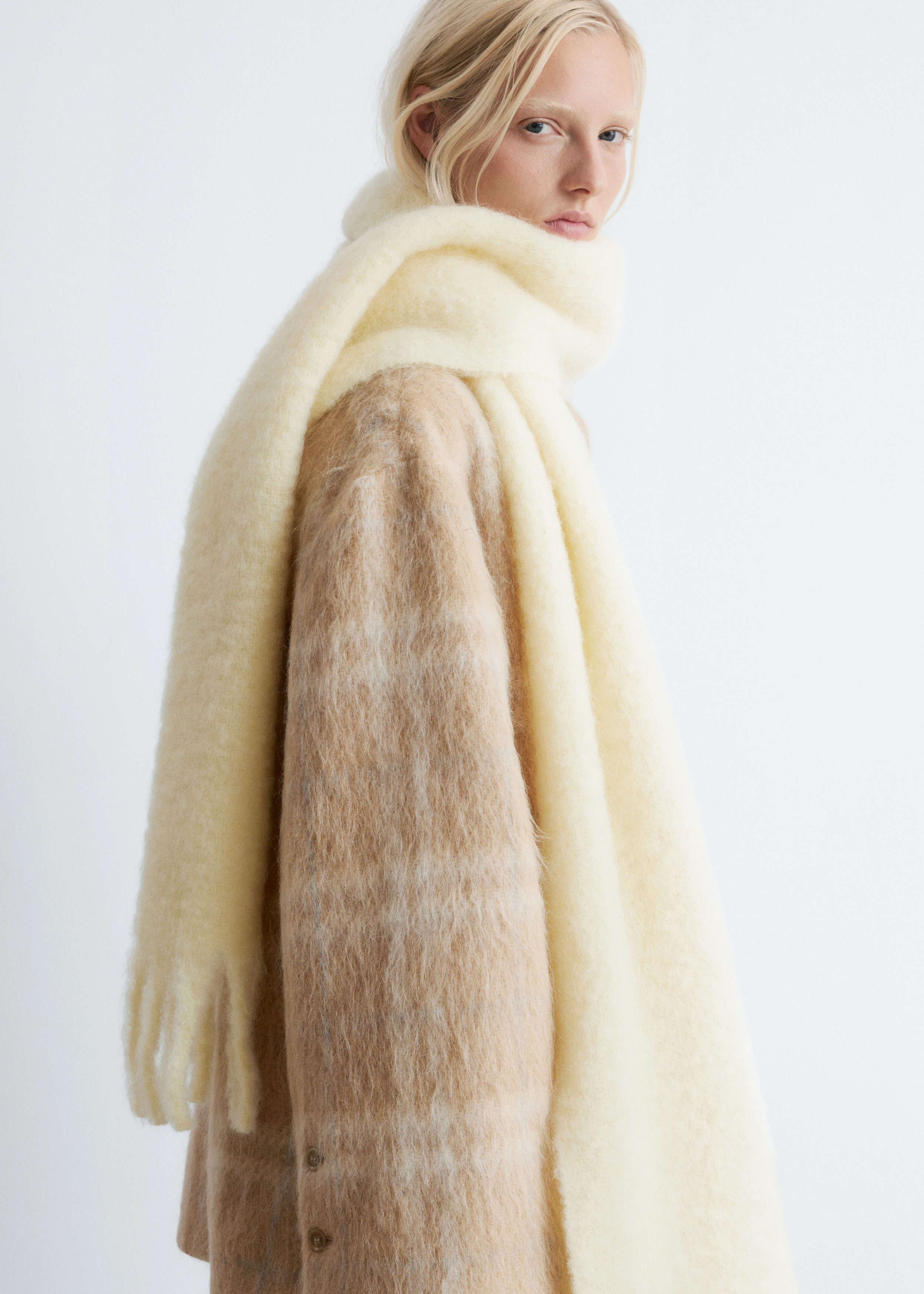 Large Mohair-Blend Scarf