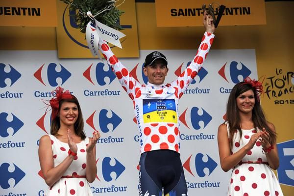 Mountains classification leader Michael Morkov (Saxo Bank-Tinkoff)
