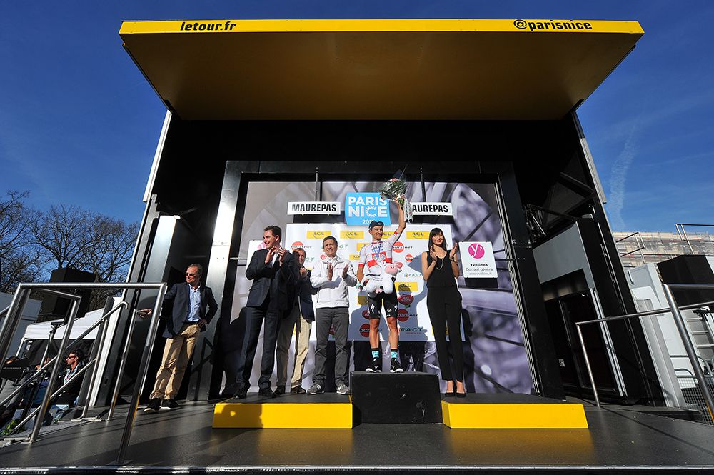 Michal Kwiatkowski on the podium