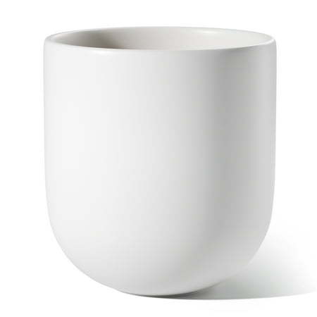 Bemay 12" Ceramic Plant Pots, Large Flower Pots With Drain Holes& Plug Indoor Planter, White Outdoor Planter
