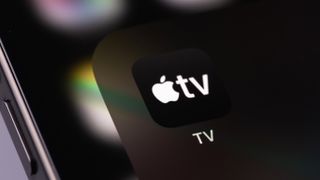 A close up of the Apple TV Plus app on a smartphone 