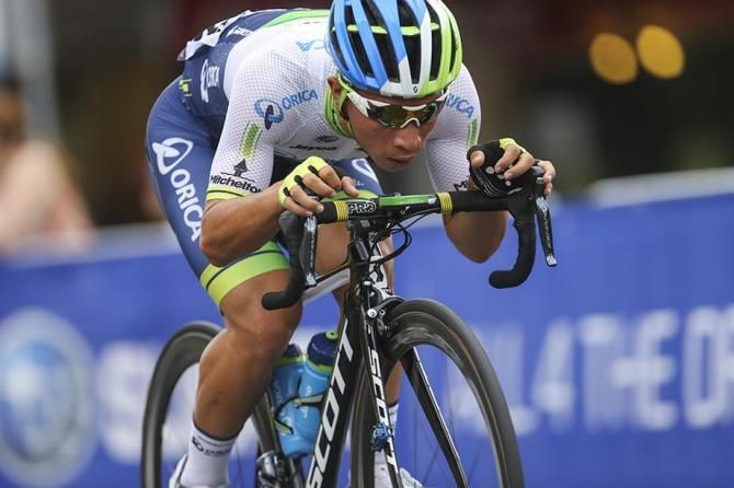 Caleb Ewan was looking attentive