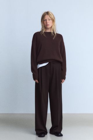 Trousers With Double Pleat