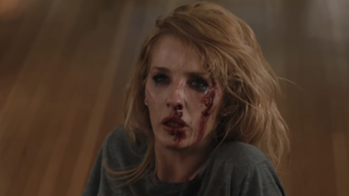 Beth sitting on the floor with a bloody face in Yellowstone's series finale