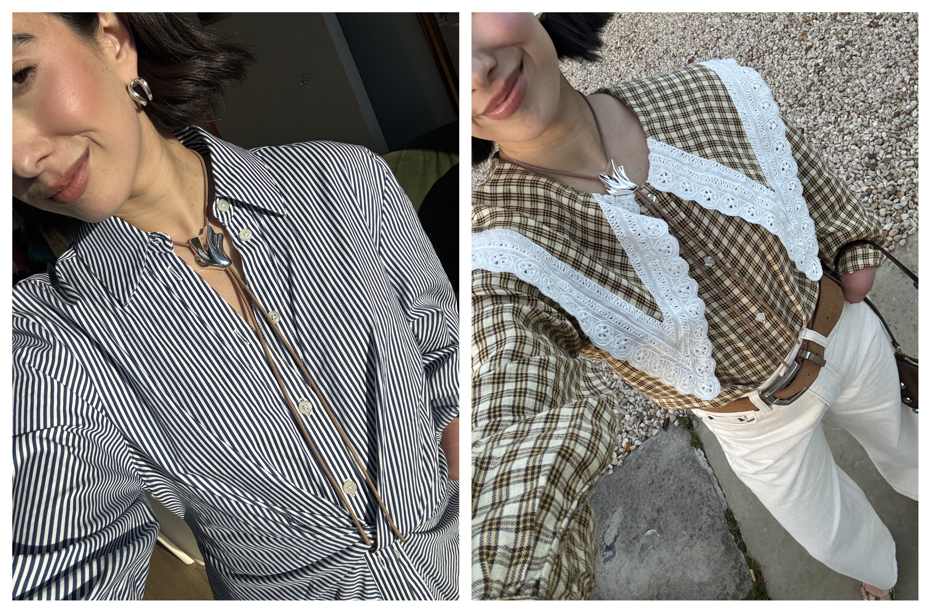 April Lockhart wearing bolo tie necklaces