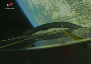 A view of Earth from the Soyuz MS-16 spacecraft carrying NASA astronaut Chris Cassidy and Russian cosmonauts Anatoli Ivanishin and Ivan Vagner into orbit on April 9, 2020.