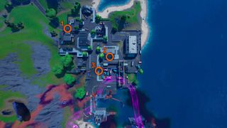 Fortnite ghostbuster signs quest objective dirty docks location map