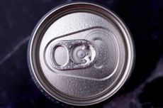 A tin can with ring pull from above