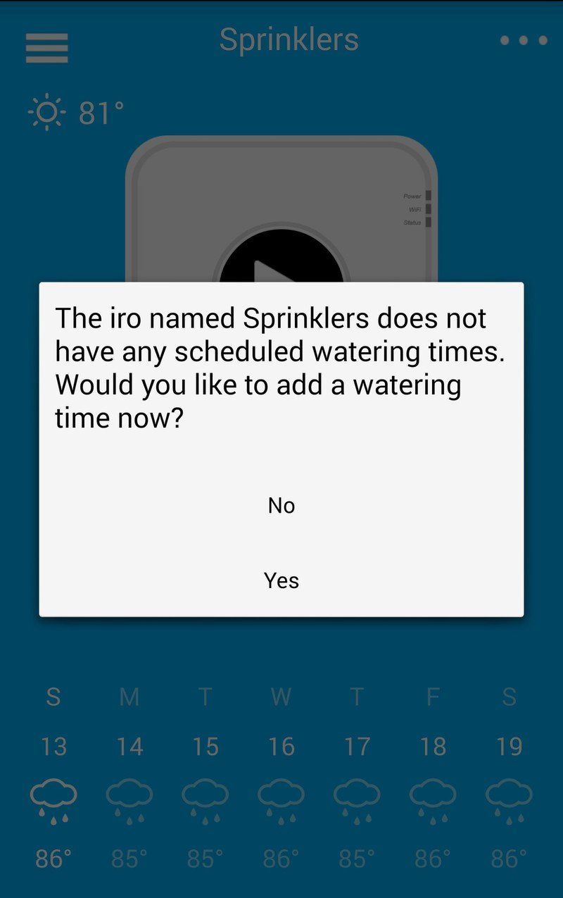 Rachio Iro app