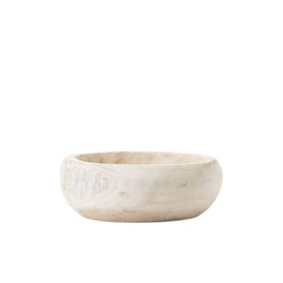whitewashed wooden bowl