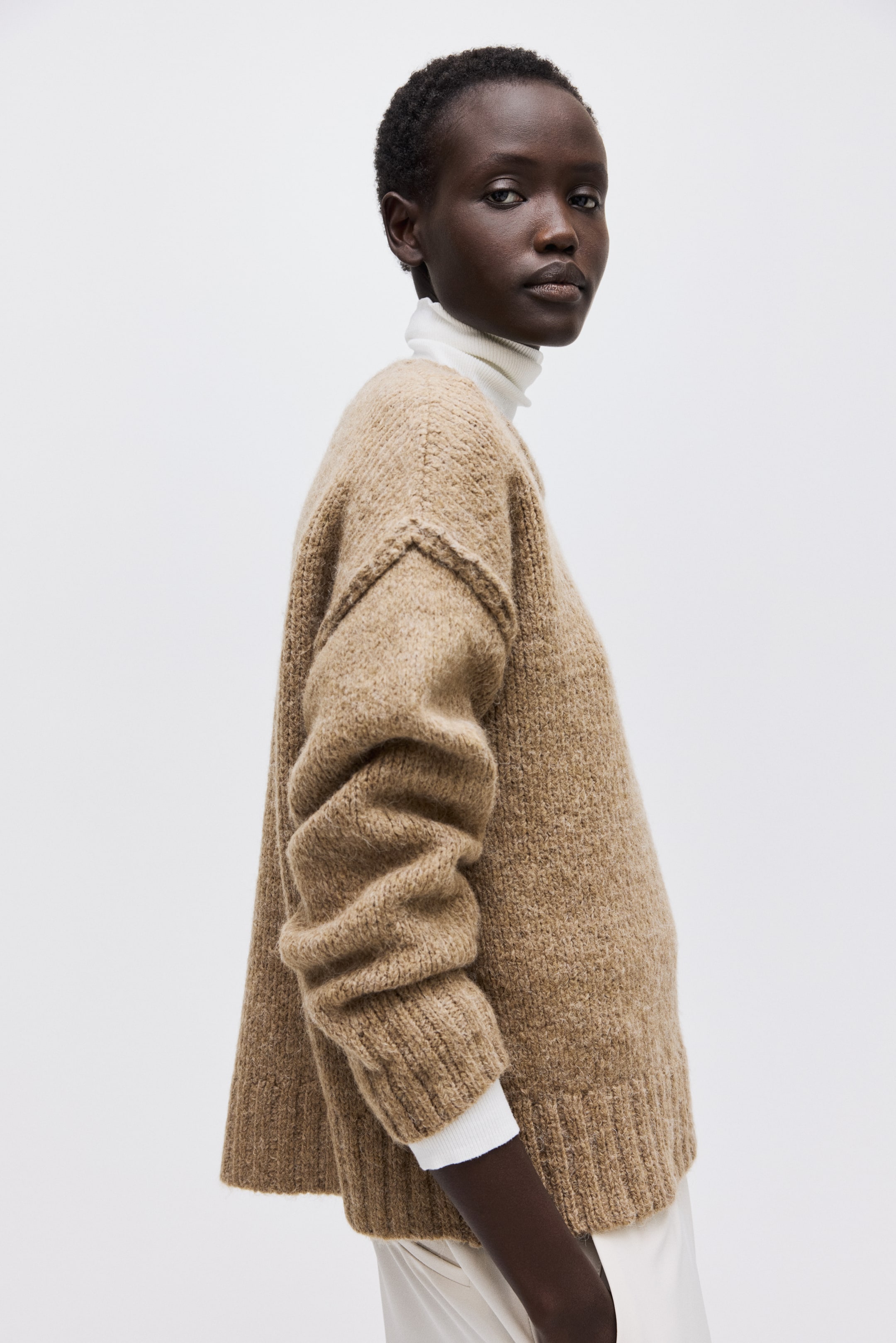 Oversized Jumper - Light Beige
