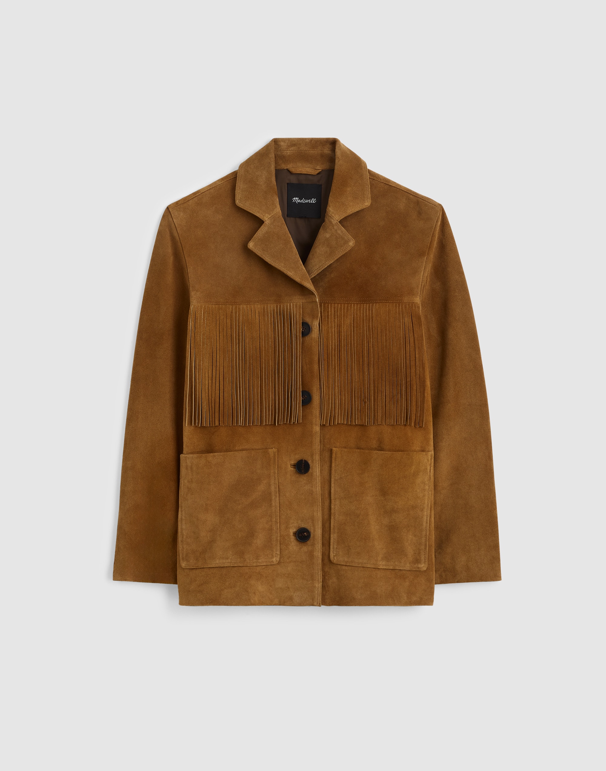 Fringe Shirt-Jacket in Suede