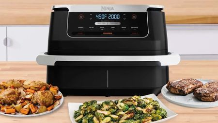 Ninja Foodi DualZone Air Fryer DZ701 on kitchen counter