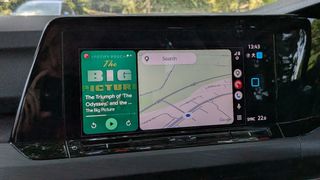Android Auto on a car infotainment system display