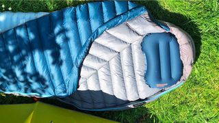 Therm-a-Rest Air Head Lite camping pillow in sleeping bag