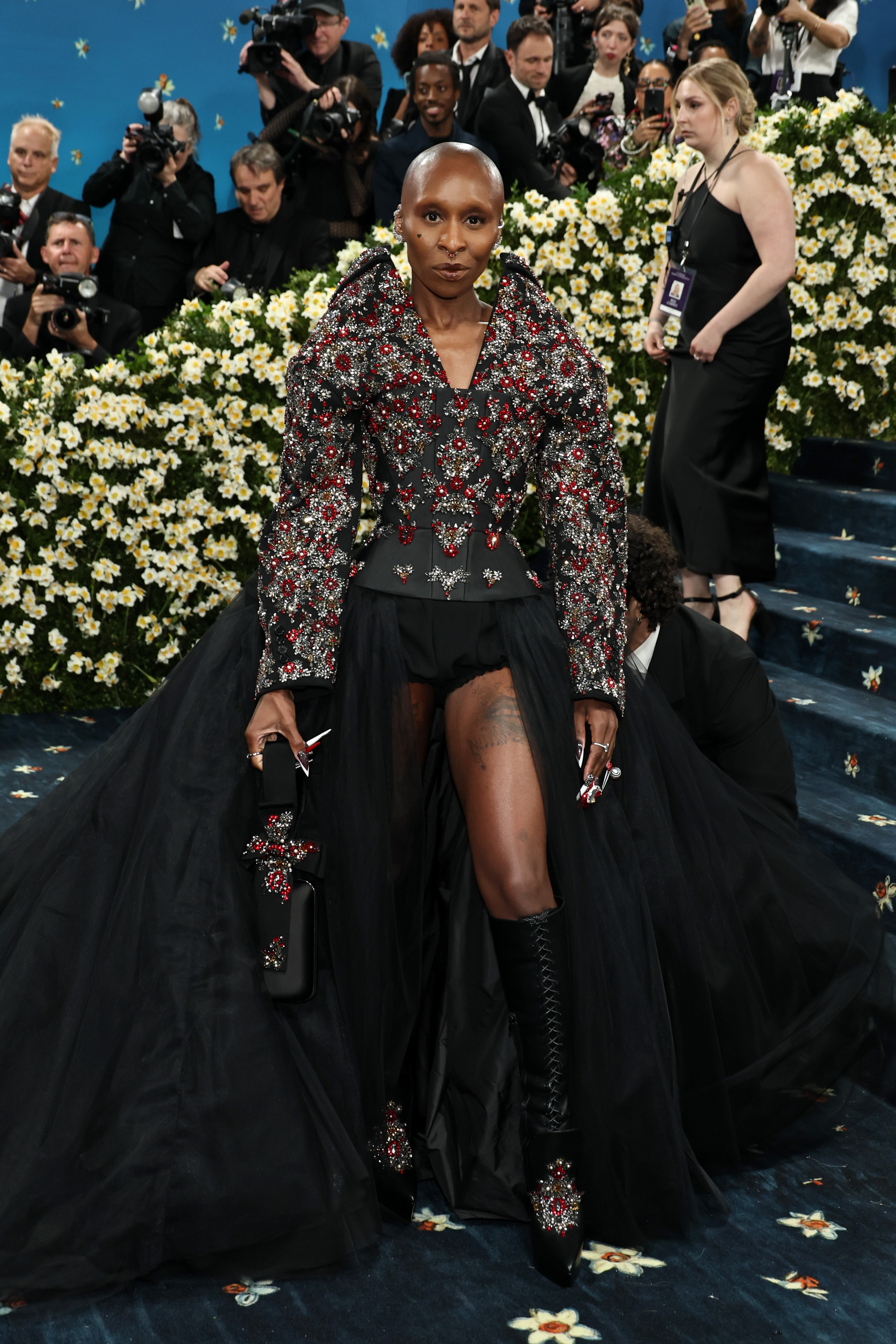 Cynthia Erivo attends the 2025 Met Gala Celebrating "Superfine: Tailoring Black Style" at Metropolitan Museum of Art on May 05, 2025 in New York City. (Photo by Jamie McCarthy/Getty Images)