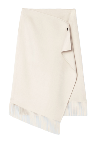 COS Fringed Wool Midi Wrap Skirt 