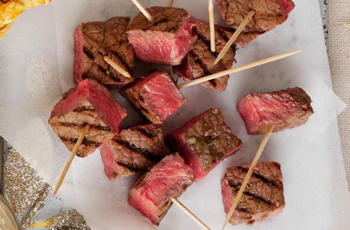 Steak on sticks Snack Recipes GoodtoKnow