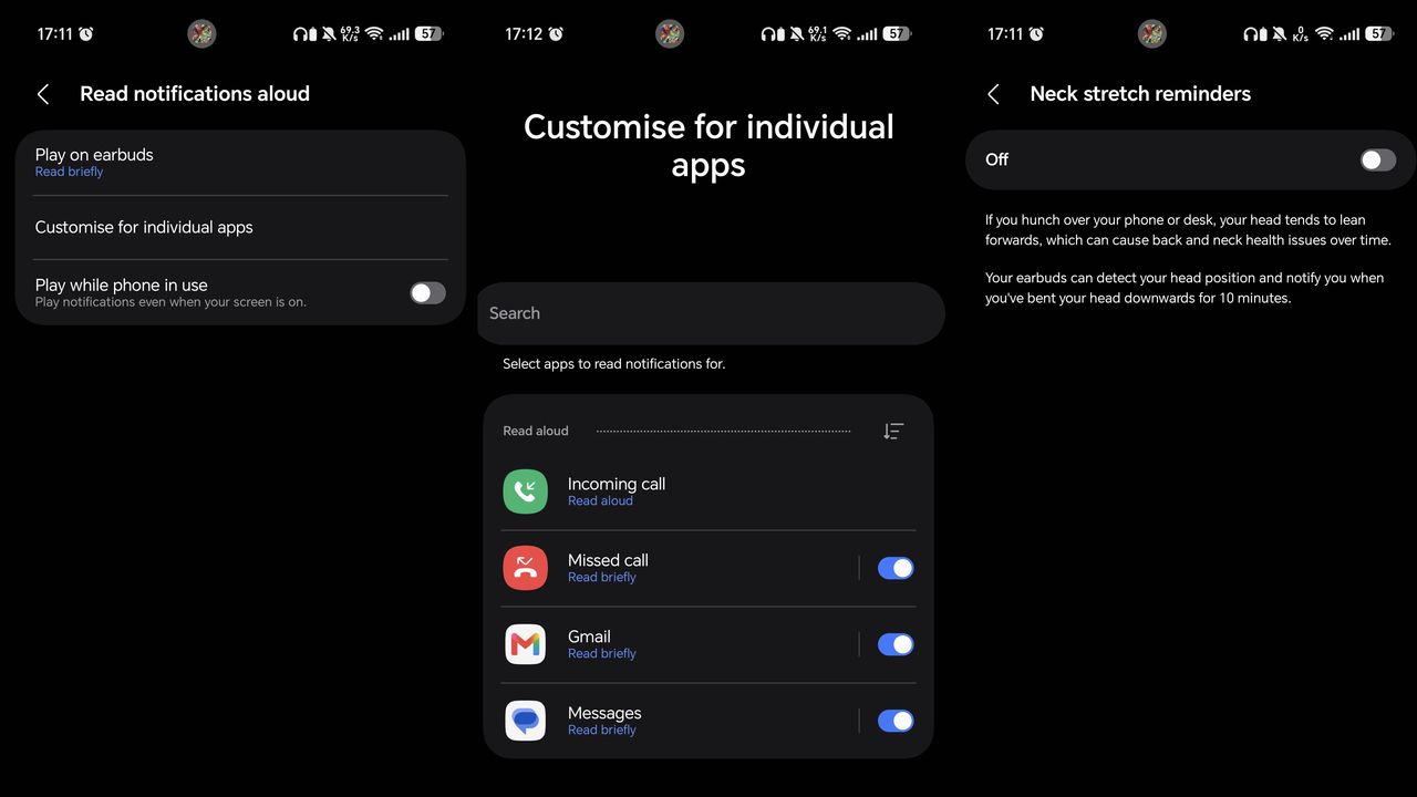 Samsung Galaxy Buds 4 Pro controls in Galaxy Wearable app on Android