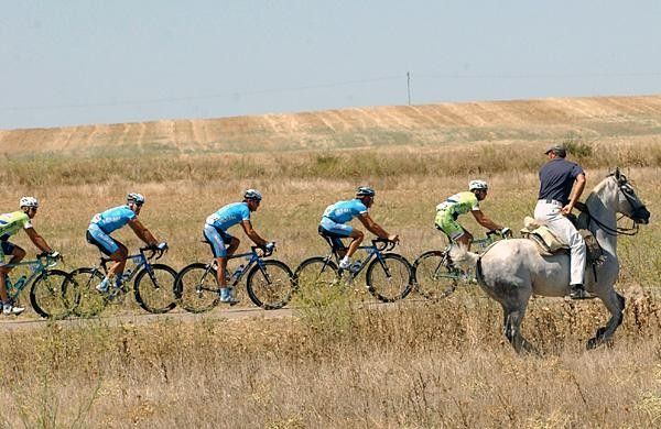 The Peloton with the obligatory shot of a galloping horse.