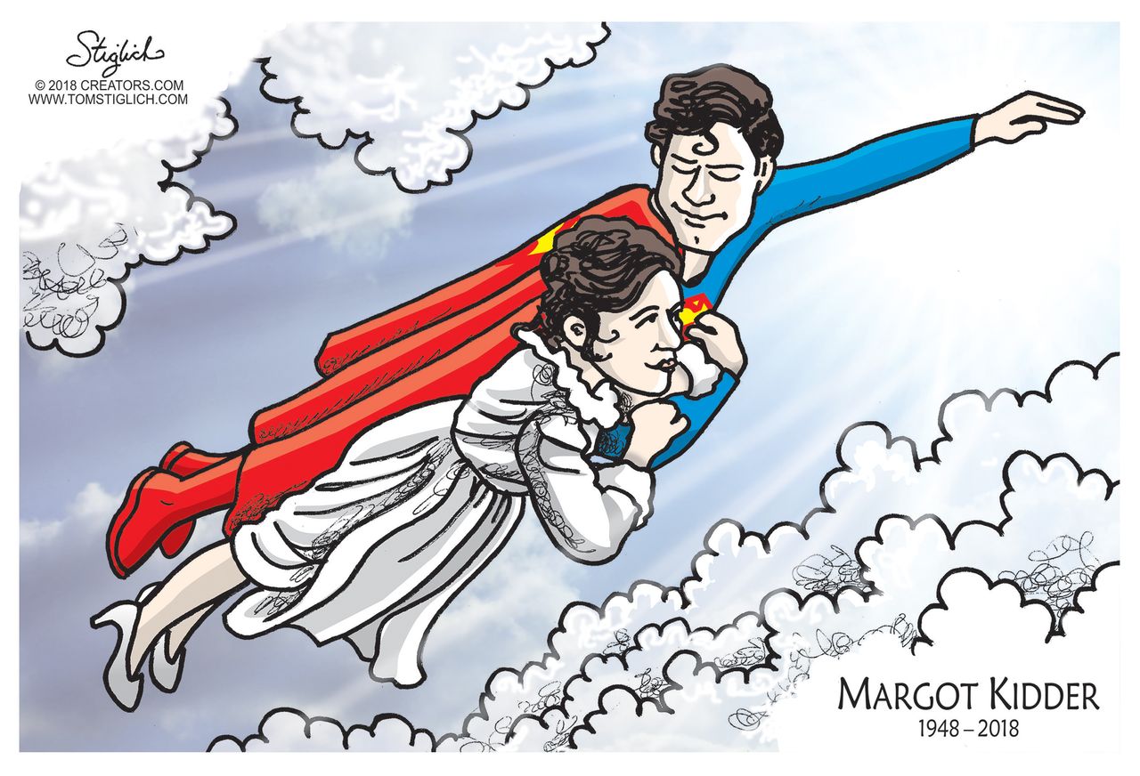 Editorial cartoon U.S. Margot Kidder death Superman