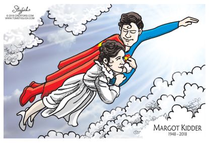 Editorial cartoon U.S. Margot Kidder death Superman