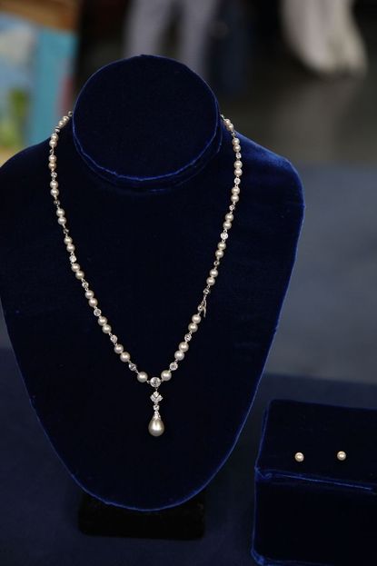 Tiffany & Company Natural Pearl and Diamond Necklace
