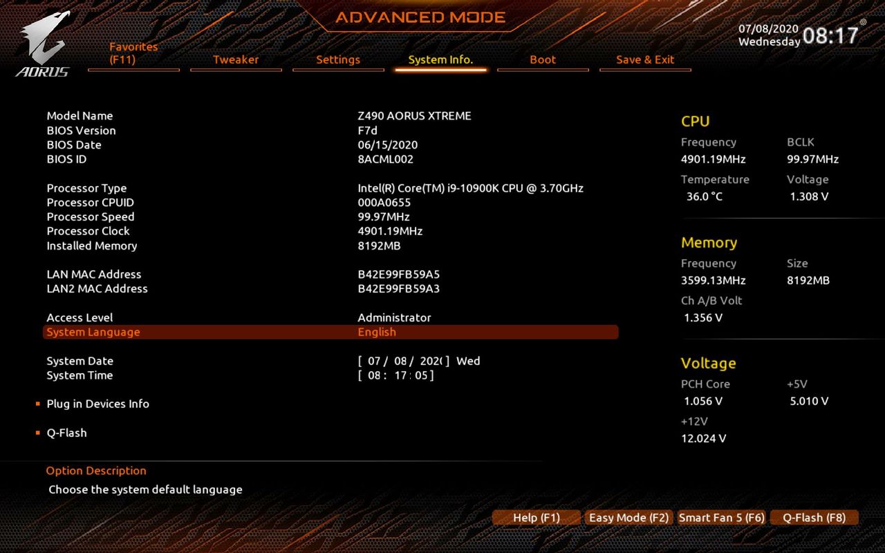 Gigabyte Z490 Aorus Extreme