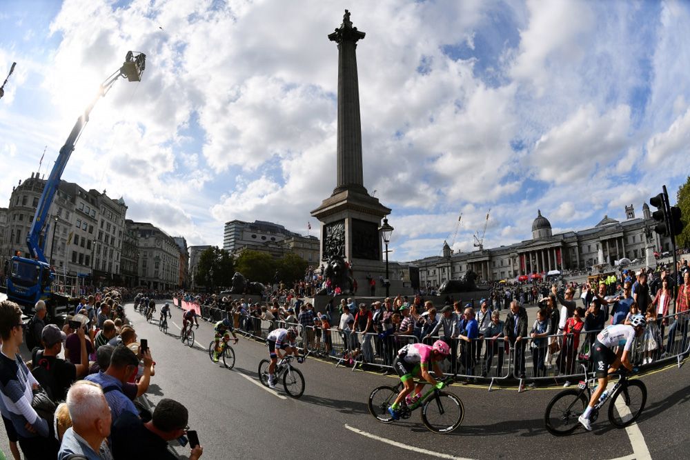 Trafalger Square was the centre point of the final circuit in London
