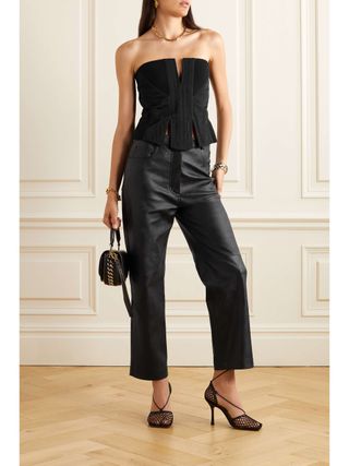 + Net Sustain Vegetarian Leather Straight-Leg Pants