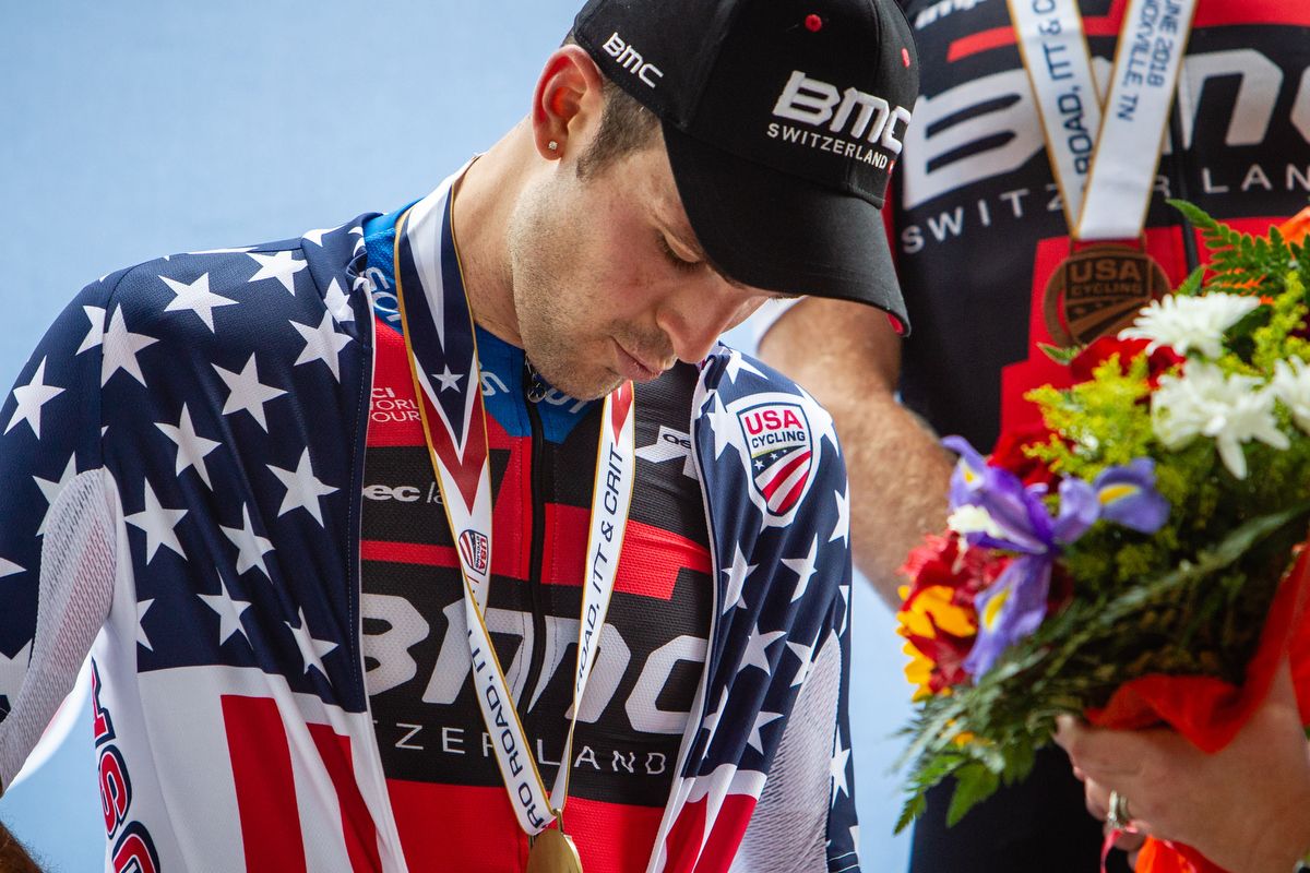 Joey Rosskopf zips his new national champion's jersey