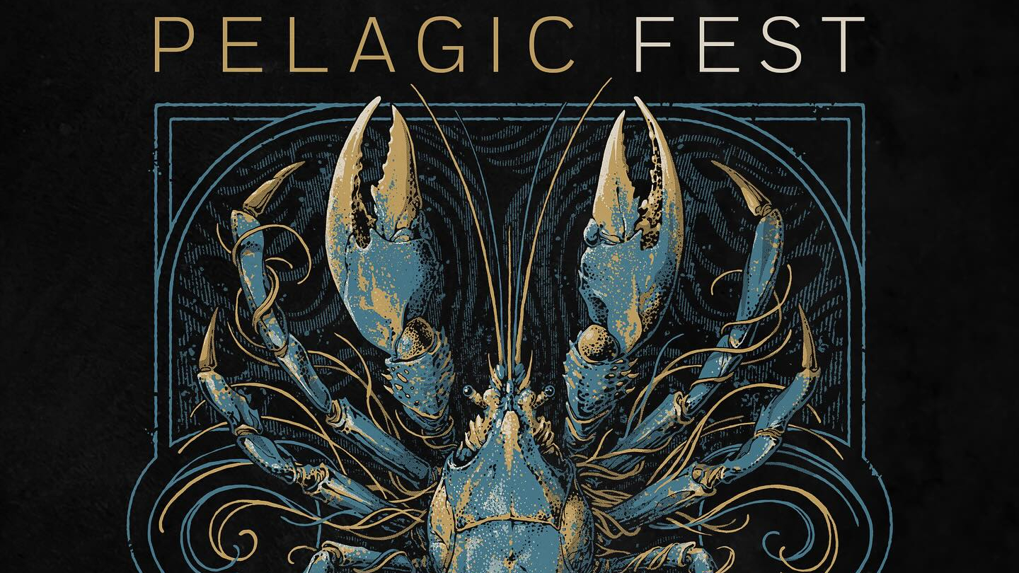 Poster for Pelagic Fest 2026 featuring lobster illustration