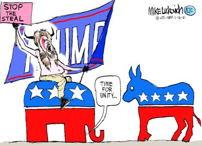 Political Cartoon U.S. GOP Capitol riot