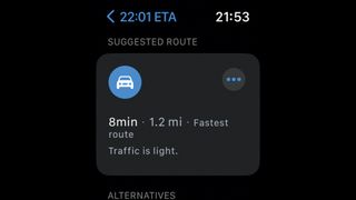 Get directions with the "Find" app on Apple Watch
