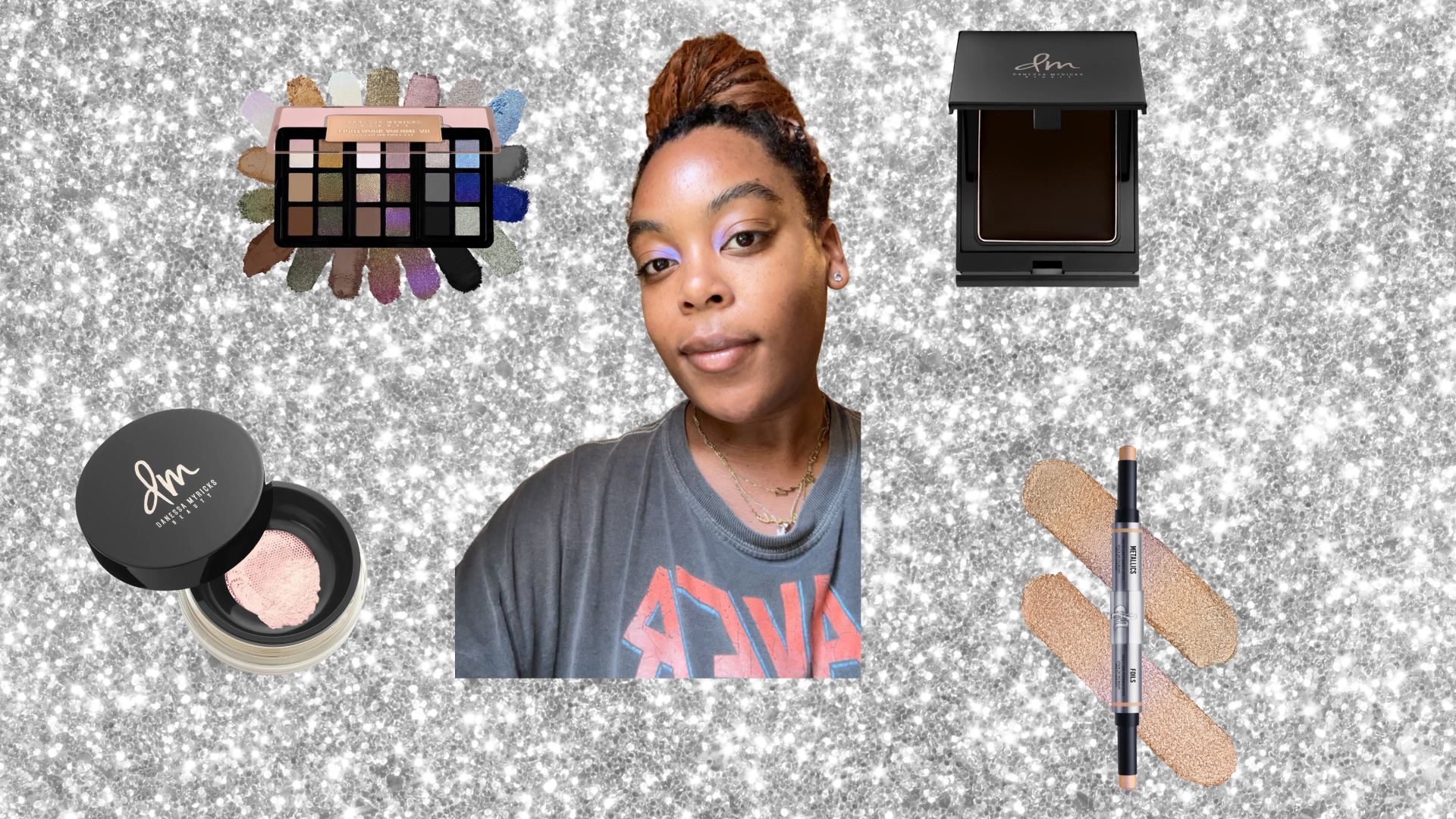 Beauty Writer, Ariel Baker, surrounded by her favorite Danessa Myricks Beauty products. 