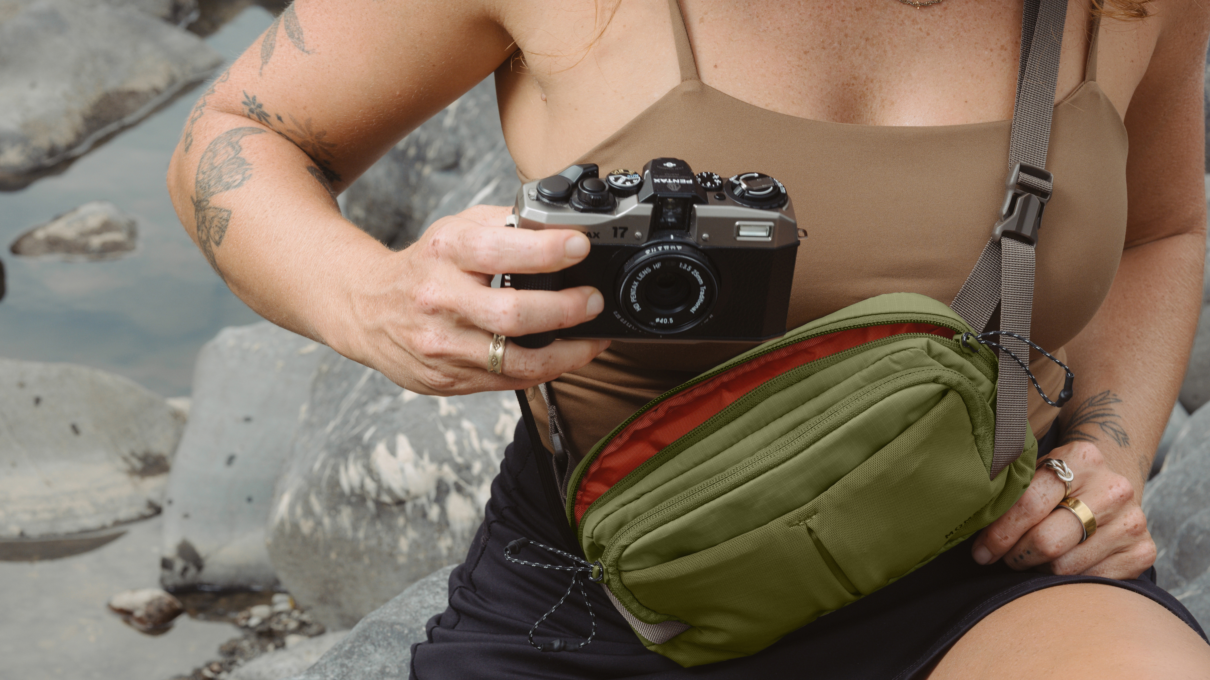 The Moment Take Sling used by a photographer