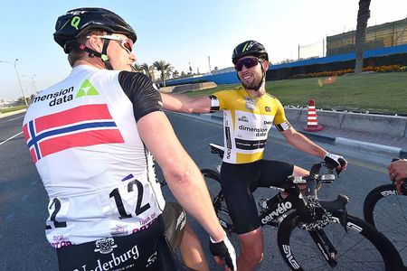 Mark Cavendish and Edvald Boasson Hagen (Dimension Data)