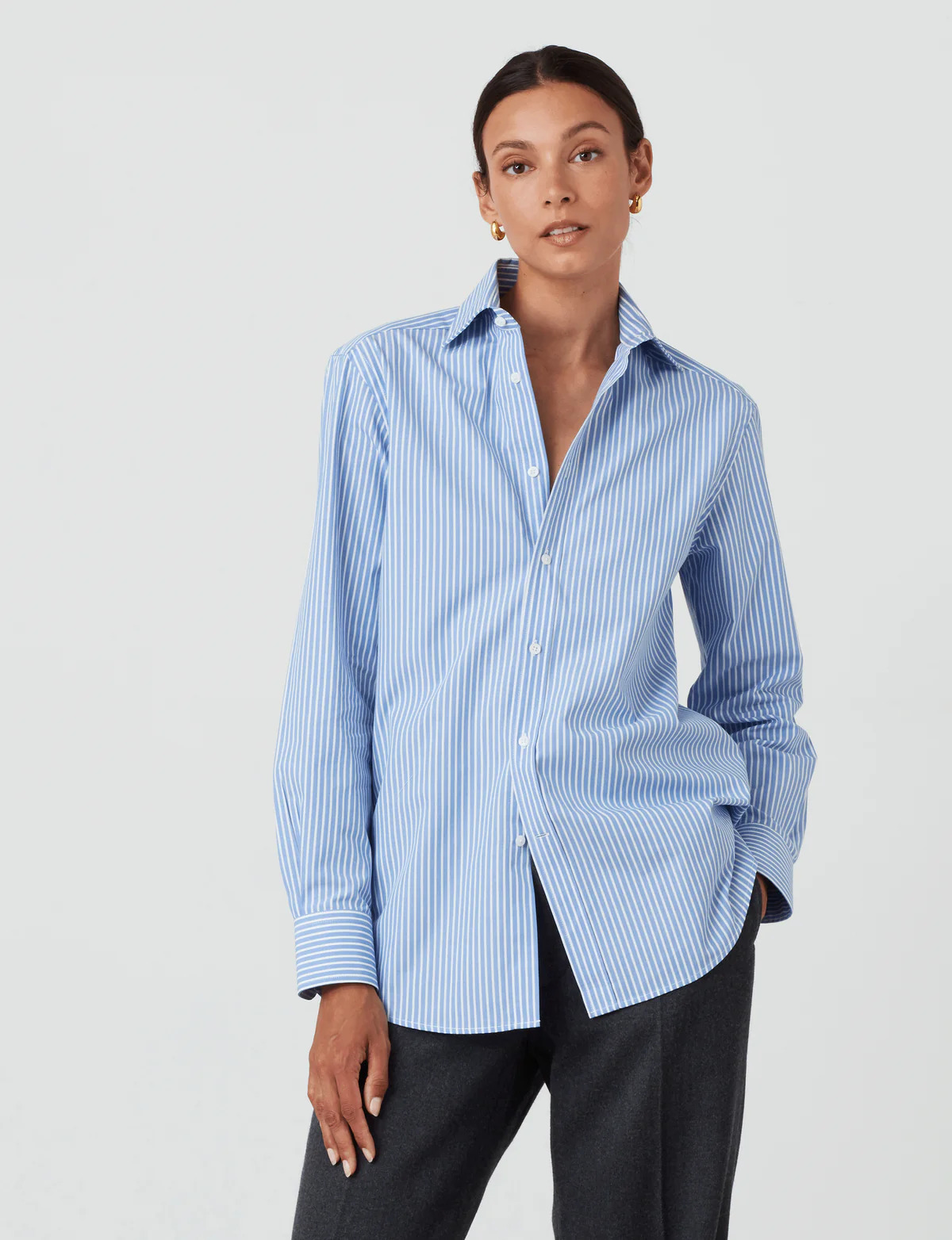 Blue striped blouse