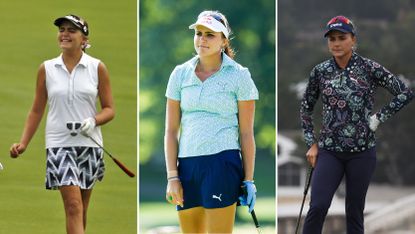 Lexi Thompson at the US Women's Open as a 12-year-old in 2007 (left), a 20-year-old in 2015 (centre), and a 28-year-old in 2023 (right)