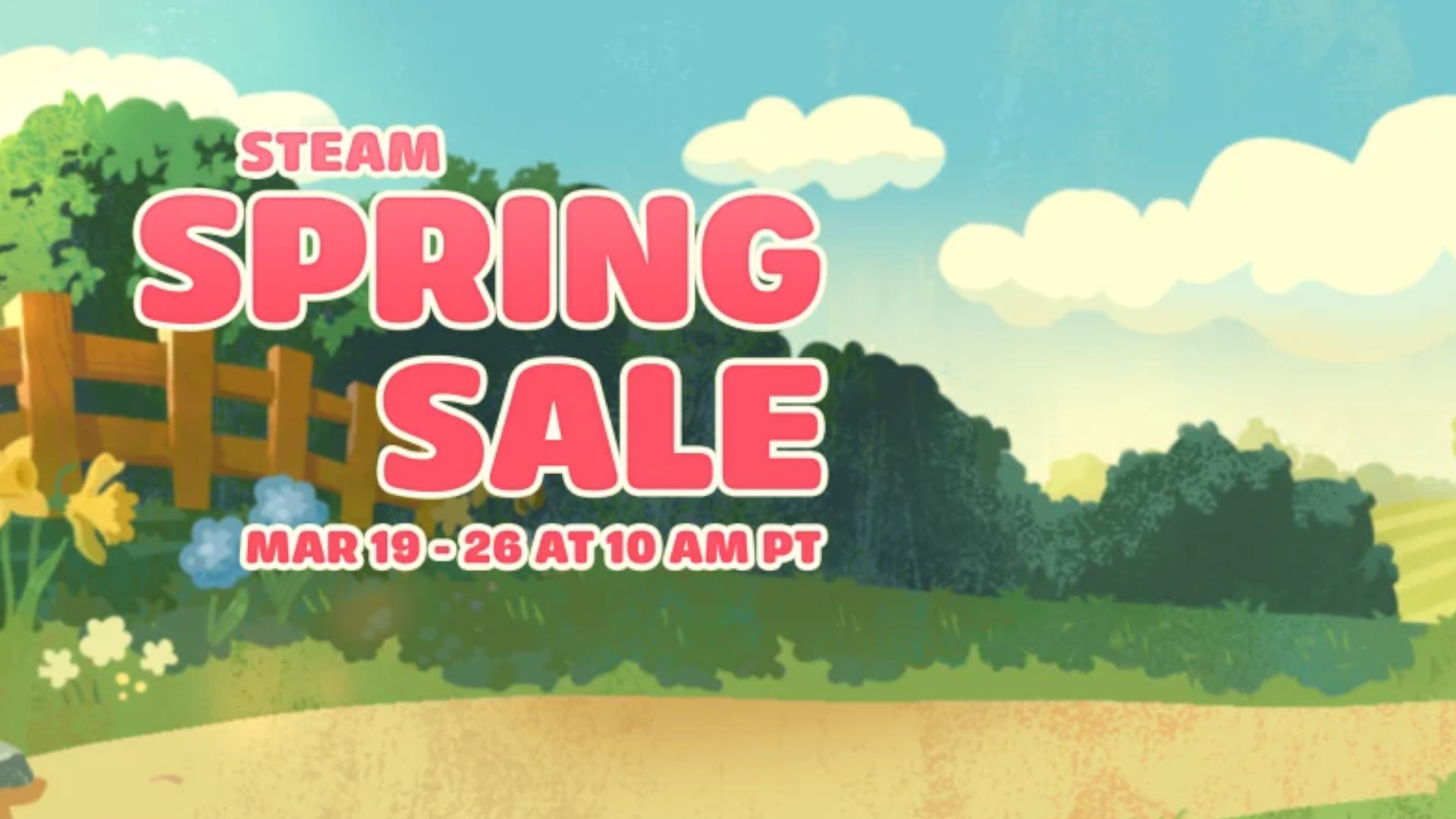 A screenshot of the banner for the 2026 Steam Spring Sale on Valve's platform, Steam.